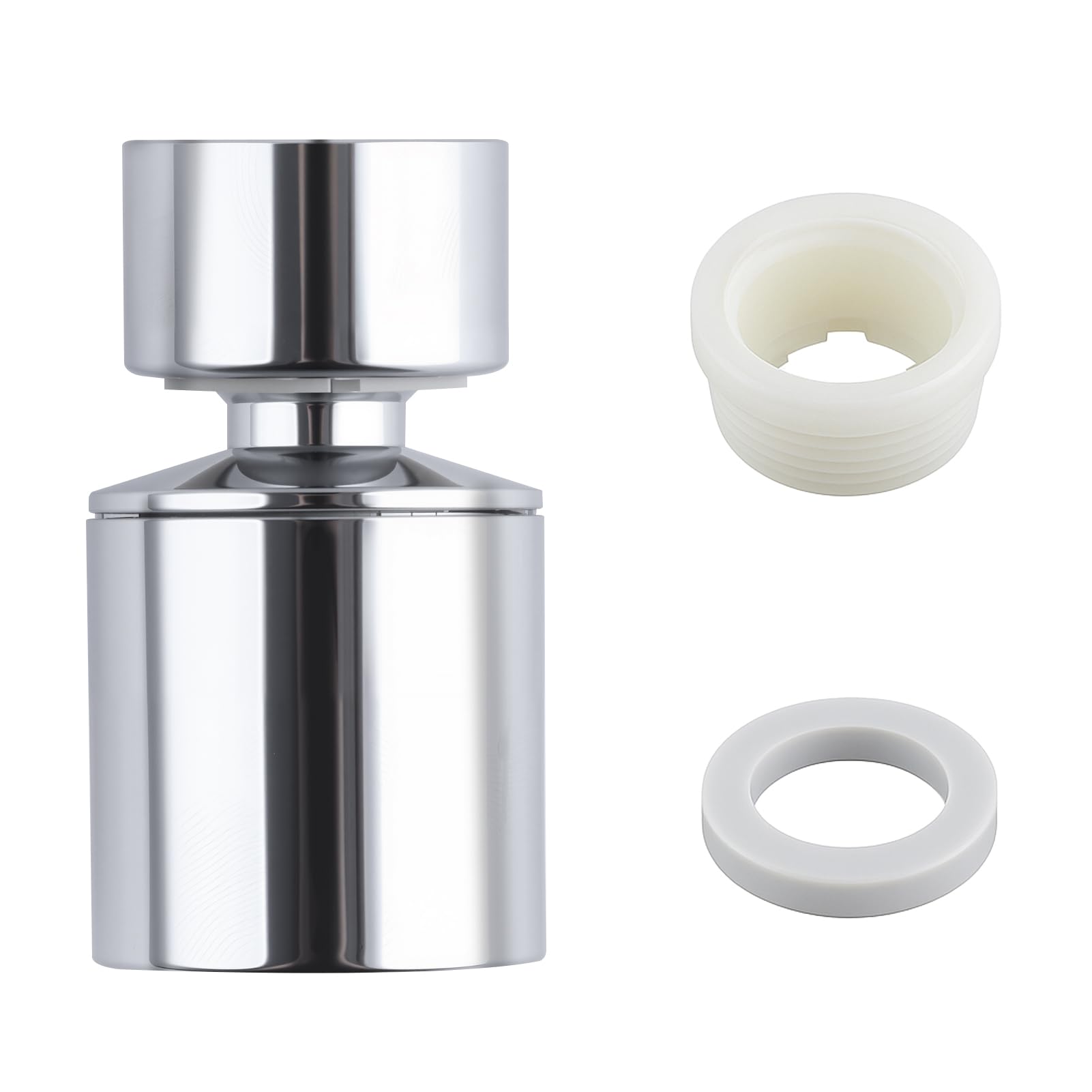 GOLD DEER Swivel Faucet Aerator 360 Degree Twist Kitchen Sink Aerator Dual-Function Sink Sprayer Attachment Kitchen 55/64 Inch Female Thread Faucet Extender Splash-Proof