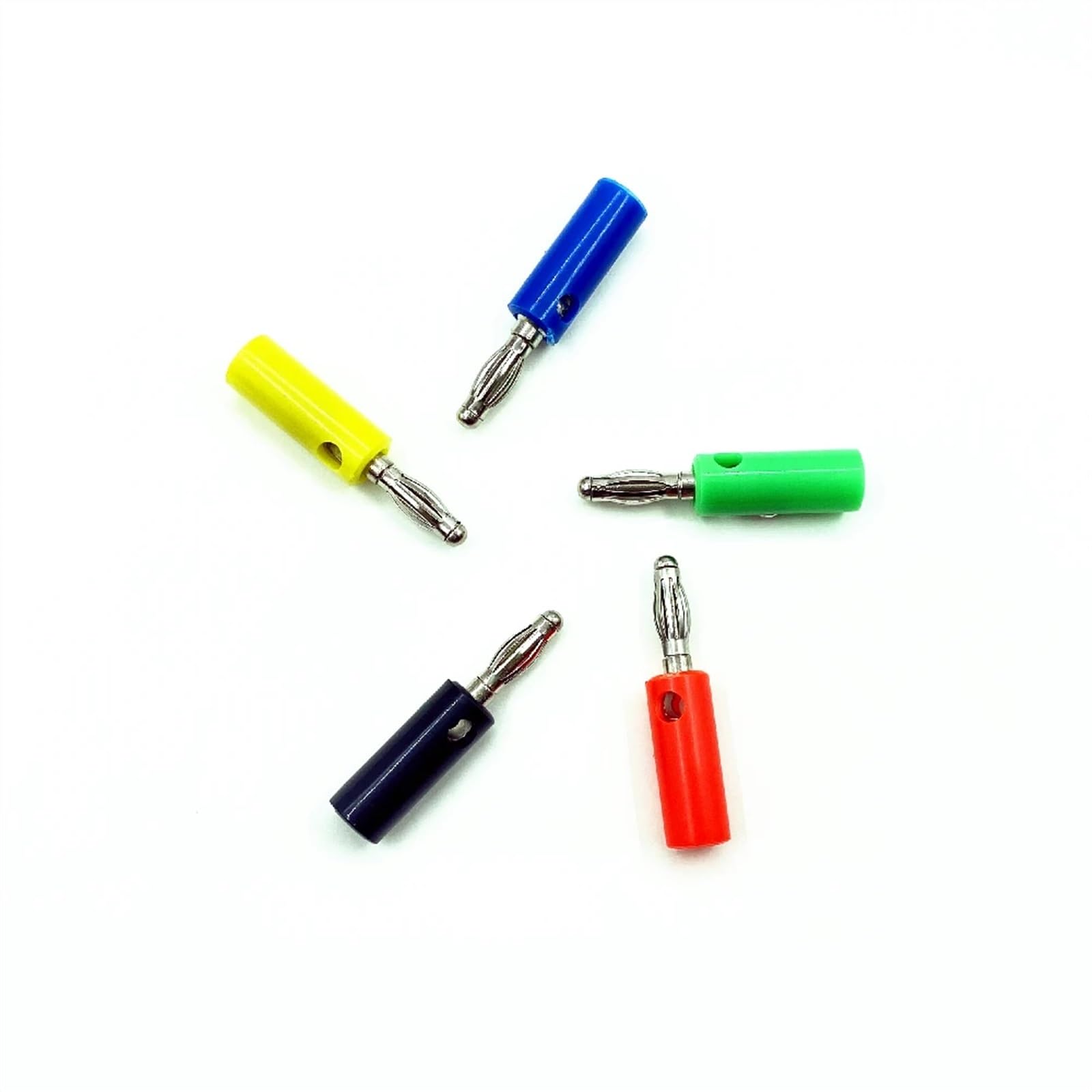 Lot de 5 haut-parleurs audio à vis banane, plaque dorée, connecteurs 4 mm, noir et rouge (5 couleurs par 5 pièces)