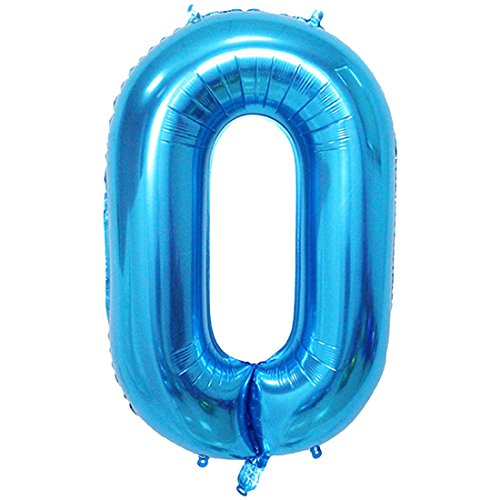 ZENUTA Joyeux Anniversaire 40 Pouces Bleu Chiffre Feuille Iinflatable numéro Ballons de Mariage Anniversaire Feuille Ballon de noël Partie Fournitures