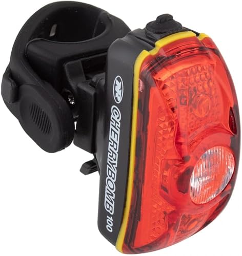 NiteRider CherryBomb 100 - Luz trasera LED alcalina para bicicleta, luz trasera resistente al agua, carretera ciudad, viajes, ciclismo, seguridad,
