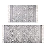 *Bereich Teppich Material: 100% recycelte Baumwolle, natürlich, langlebig und praktisch, traditionelles, handgefertigtes Weben, umweltfreundlicher Tintendruck, sieht sehr schön und elegant aus. Es ist die perfekte Wahl für Ihr Zuhause