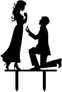Propose Wedding Cake Topper Funny Love Decoration Engagement Bridal Shower