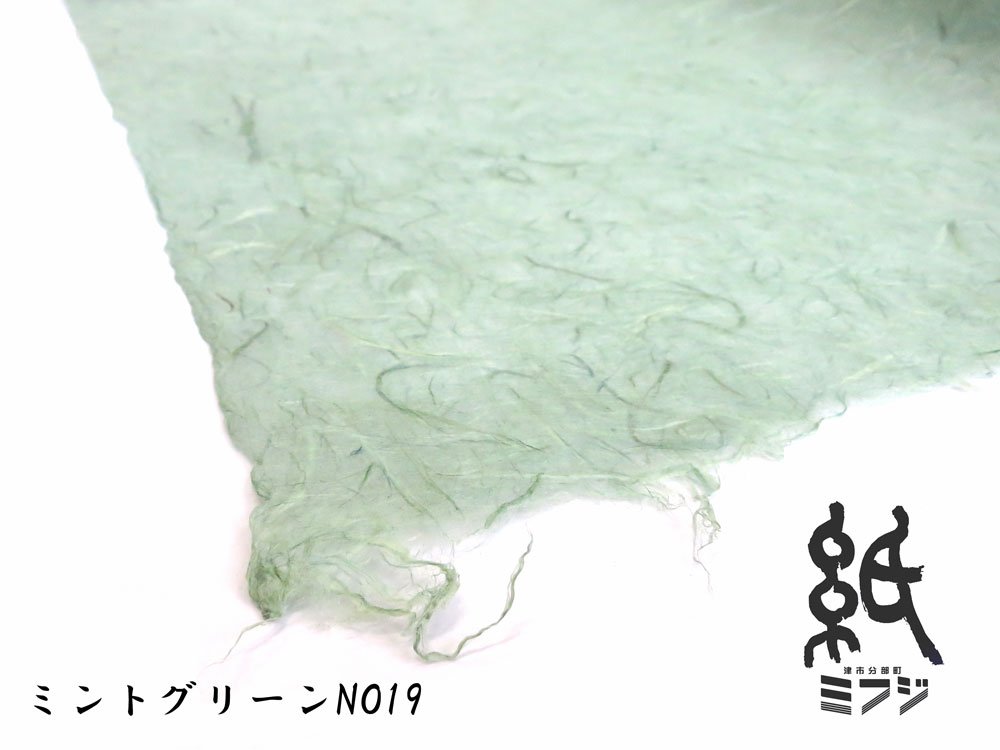 【手漉雲竜】 Amazon | 【和紙】雲龍紙（手漉き・純楮） ミントグリーン NO19 | 和紙