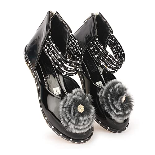Image of Glossy Casual Girls' Zip Comfortable & Fashionable Fancy Sandals For 2 to 10 Years Age Group
