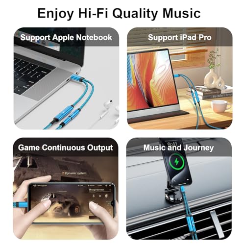 Adaptateur USB C vers Jack 3.5mm JZG audio haute résolution sans perte - 7