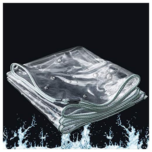 Transparent Plane regntät växthusanläggning markisen kantstansning Plane PVC-plast balkong växtskydd utomhus -100 % dammtät vattentät 350 g/m²