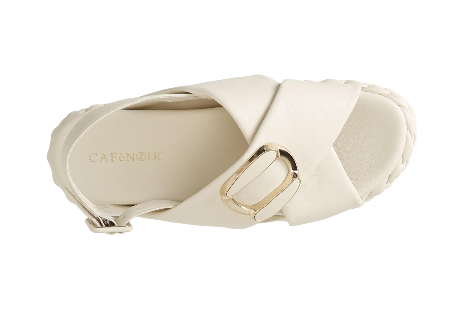 CAFèNOIR - Sandali Incrociato Con Fondo A Treccia E Accessorio, Da Donna