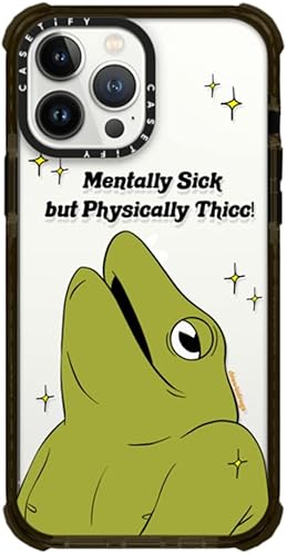 CASETiFY Funda Ultra Impact para iPhone 13 Pro Max protección contra caídas de 9.8 pies - Mentalmente enfermo - Negro transparente disponible en Yaxa Colombia