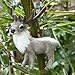 Basuo-9Q Realistic Plush Reindeer Figurine Set of 2 - Lifelike Christmas Deer Ornaments for Tree Hanging, Home & Car Decor - Woodland Animal Collectible, Holiday Photo Prop, Gift for Animal Lovers