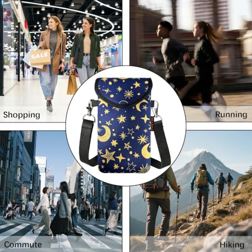 Image of Neoprene Phone Sleeve Pouch Case Bag for Men Women w /Crossbody Strap /Neck Lanyard for iPhone 17 /16 /15 /14 Pro Max, Samsung S25,Pixel 10