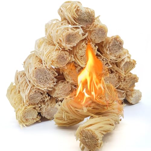 Fire Starters for Fireplace, Natural Fire Starter for Campfires, for Wood Stove, BBQ, Grill, Pizza Oven, Outdoor Fire Pit, Chimney Charcoal Starter (80)