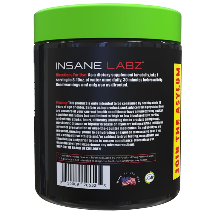 Image of Insane Labz Creatine Craig - Flavored Creatine Monohydrate Supplement for Muscle Gain, Strength and Performance with Vitamin D, Taurine and OxyGold (30 Servings (Pack of 1), Fruit Punch)