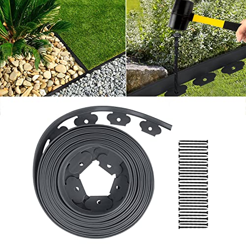 YARDIN Rasenkante Kunststoff Beeteinfassung Flexibel Beetumrandungen mit 30...