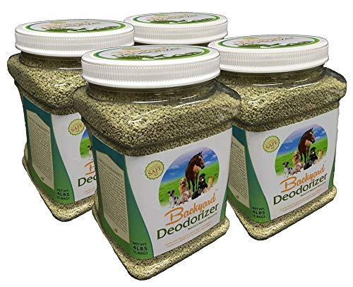 Zeofill Backyard Deodorizer 4 Pack, 16 lbs. | Best Value - Eliminate Pet Odors | Yard Odor Eliminator for Use On Concrete, Artificial Turf, Artificial Grass, Natural Lawns and Grass