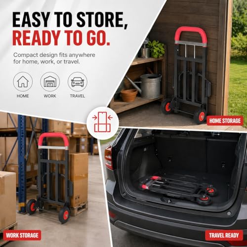 Carretilla plegable resistente 460 lbs ruedas todo terreno miniatura 6