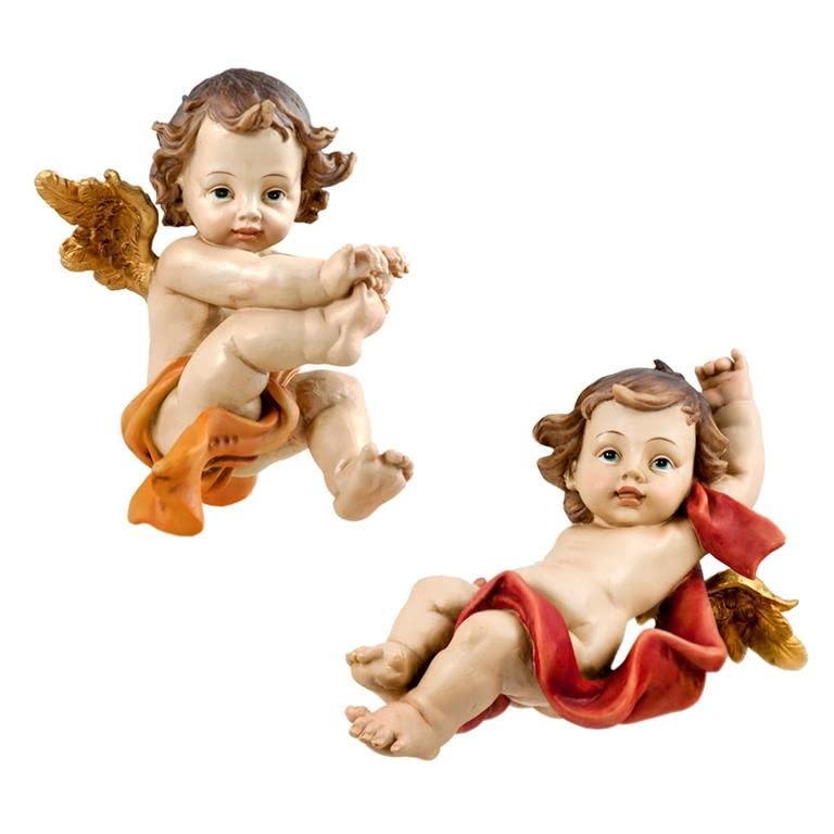 DRW Set de 2 angelitos tumbados 14cm de altox17 cm
