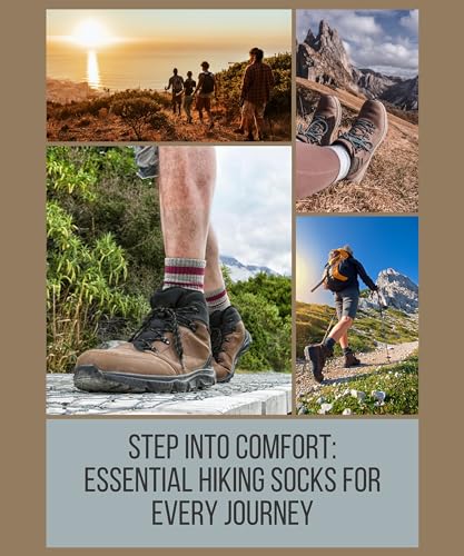 JAMES FIALLO 3 Pack Wool Blend Crew Socks for Men and Women – Cushioned Striped Unisex Socks for Outdoor Hiking, Climbing4