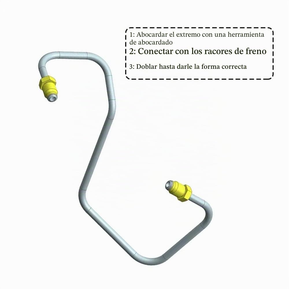 Juego de accesorios de tubería de freno de 3/16 pulgadas, 6 uniones y 12 tuercas para kit de línea de freno SAE de 4,75 mm