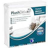 PlushDeluxe Premium Zippered Mattress Encasement, Waterproof,...