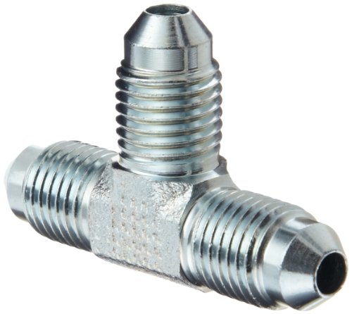 Eaton Aeroquip 2033-4-4S Union Tee, JIC 37 Degree End Types, Carbon Steel, 1/4 JIC(m) End Size, NULL Tube OD