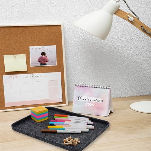Image of Welaxy felt tray Lid for Storage Bins Drawer Organizer bin cap of box for junk stuff stationery makeup jewelry closet bathroom minimalist lifestyle (Charcoal Lid, M)