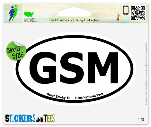 Great Smoky Mountains National Park Oval Vinyl Car Bumper Window Sticker 3