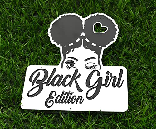 Image of Custom Black Girl Edition Car Badge Emblem Decals - Compatible Vehicles, Doors, Body, Fenders, Trunk - Stylish Dynamic Chrome Look