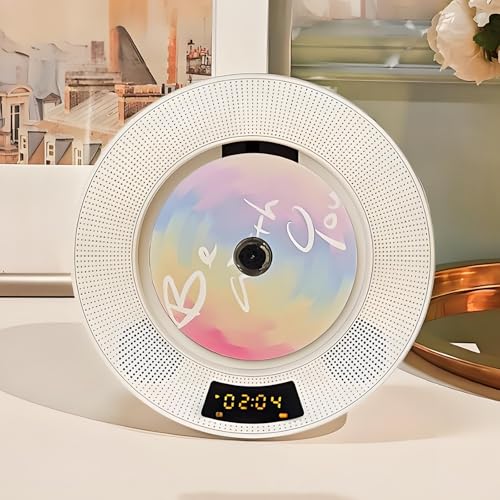 Reproductor de CD portátil, montaje en pared, compatible con CD/CD-R/CD-RW/MP3/WMA, incluye control remoto y cubierta antipolvo para reproducción de música en casa y oficina