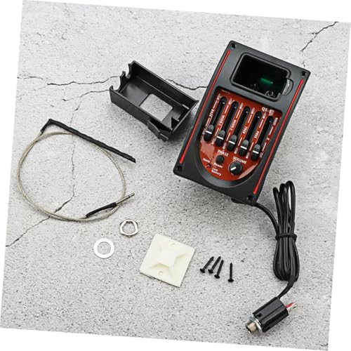 Ecualizador y dispositivo de pastilla para guitarra acústica y bajo, modelo 1034Z9SEOU9273I8IHEM, color negro, fabricado en plástico y componentes electrónicos miniatura 5