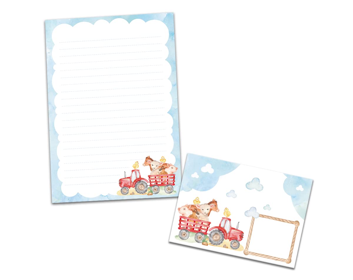 Briefpapierset, briefblok met envelop voor jongens, jongens
