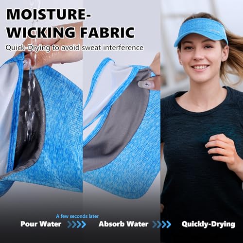 Sukeen Viseira esportiva masculina feminina leve, portátil, refrescante, elástica, viseira para corr