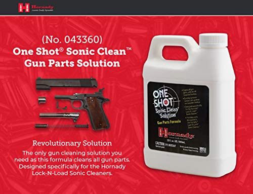 Hornady One Shot Sonic Clean Solution, 1 Quart – Gun Cleaner Solution, Clean All Gun Parts Safely And Quickly – Designed For Use Lock-N-Load Sonic Cleaners – Item 043360 #TOP1