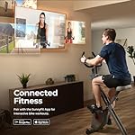 Sunny Health & Fitness Smart Folding X-Bike, Portable Compact Exercise Bike for Indoor Cycling Workout, Home Cardio Training Machine, Free SunnyFit App Bluetooth Connect - Image 3