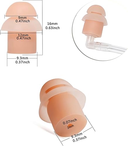 Miniatura 8 de HYS Auriculares ocultos de silicona para las fuerzas del orden, almohadillas de silicona para las orejas de repuesto de Walkie-Talkie, escáneres de