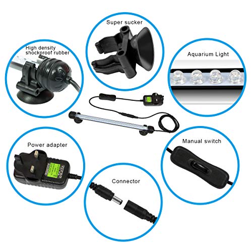 Mingdak Lampada LED per acquario sommergibile