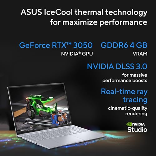 Image of ASUS Vivobook 16X,Smartchoice,Intel Core i7-13620H,Creator /Gaming Laptop(RTX 3050-4GB /16GB RAM /512GB SSD /FHD+ /16 inch /144Hz /M365 Basic (1Year)* /Office Home 2024 /Cool Silver /1.8 Kg) K3605VC-RP492WS