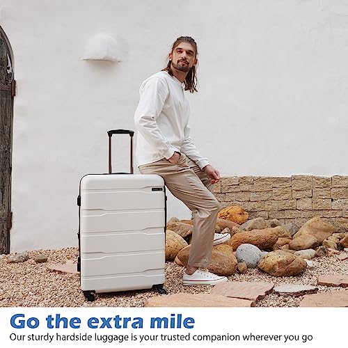 Coolife Luggage Expandable 3 Piece Sets Pc+Abs Spinner Suitcase 20 Inch 24 Inch 28 Inch thumb #4