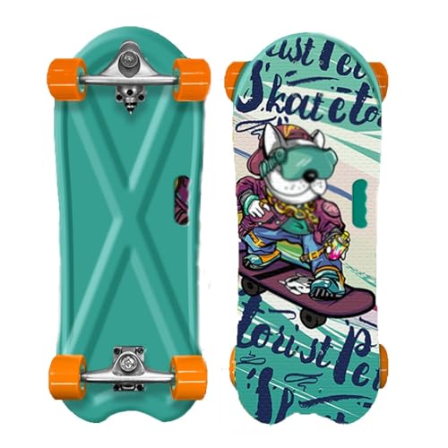 Pgkog Skateboard für Hunde – Hunde-Skateboard, Haustier-Skateboard, Komplett für Hunde und Haustiere Konzipiert – Kein Zusammenbau Erforderlich – Stabil, Maximale Belastung 80 Kg für Haustiere