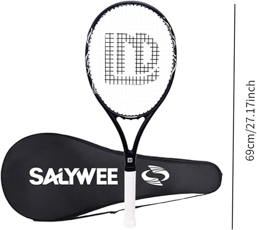 Miniatura 6 de Raqueta de tenis ligera con bolsa de transporte para actividades en el parque, color plateado