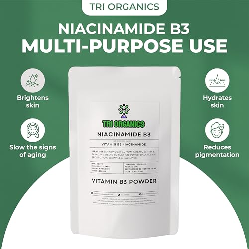 Image of Niacinamide Powder (Vitamin B3) | Cosmetic Grade, Water Soluble | For DIY Skincare, Serums & Creams | Helps Reduce Dark Spots, Oil & Pores