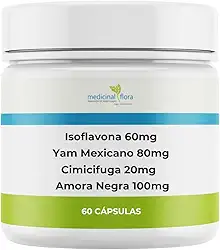 Composto Menopausa Isoflavona, Yam Mexicano, Cimicifuga, Amora Negra - 60 Doses