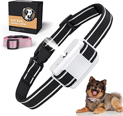 Citronella Bark Collar, Spray Bark Collar, Anti Dog Bark Device with Auto-Barking Detection, Citronella Dog Training Collar No Shock with Adjustable Sensitivity for Small Medium Large Dogs