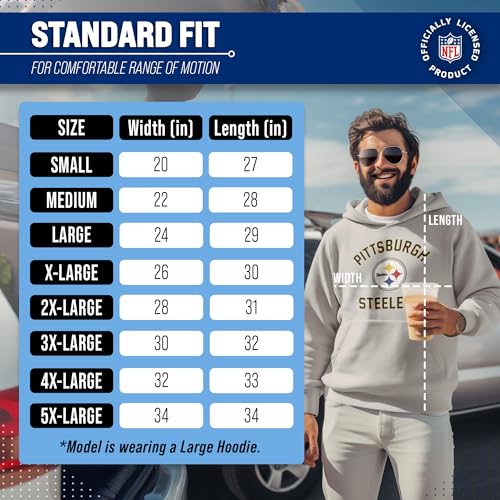 Image of Team Fan Apparel NFL Gameday Hoodie Pullover Sweatshirt for Men and Women | Officially licensed NFL Gameday fleece pullover - kangaroo pocket, ribbed cuffs, drawstring hood, unisex fit