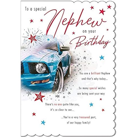 Tarjeta de felicitación de cumpleaños para sobrino de Piccadilly Greetings Cover