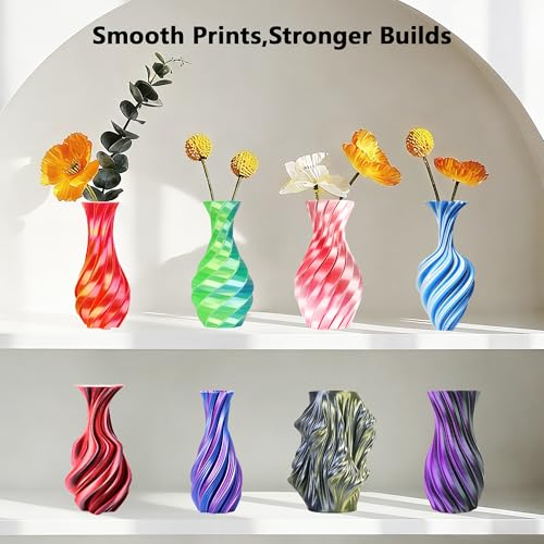 Image of Silk PLA 2 Color in 1 Coextrusion 3D Printer Filament Bundle: White /Red, White /Blue, Blue /Purple, Lime GreenBlue, RedGold, RedBlack, GoldBlack, PurpleBlack, 2Kg Dual Color Silk PLA, 250g x 8