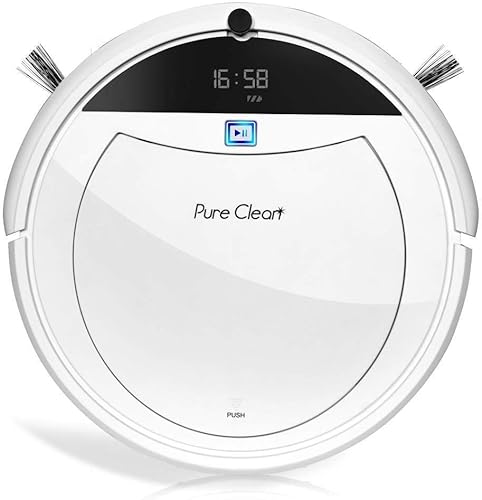 Pure Clean - Aspiradora robótica – Succión de 1600 Pa – Activación programada eficiente en S-Path y base de carga automática – Ultra delgada de 3.0