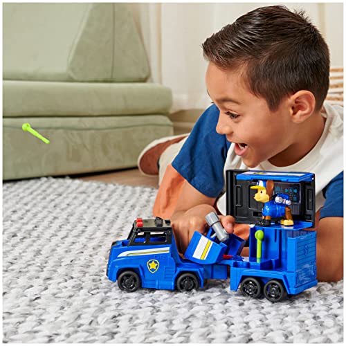 Image of Paw Patrol Big Truck Pup's Chase Transforming Toy Truck with Collectable Action Figure|Vehicle Set with a Launch Rescue Projectile|Roleplay Toy for Kids 3+|Activity Set|Birthday Gifts|Made in India