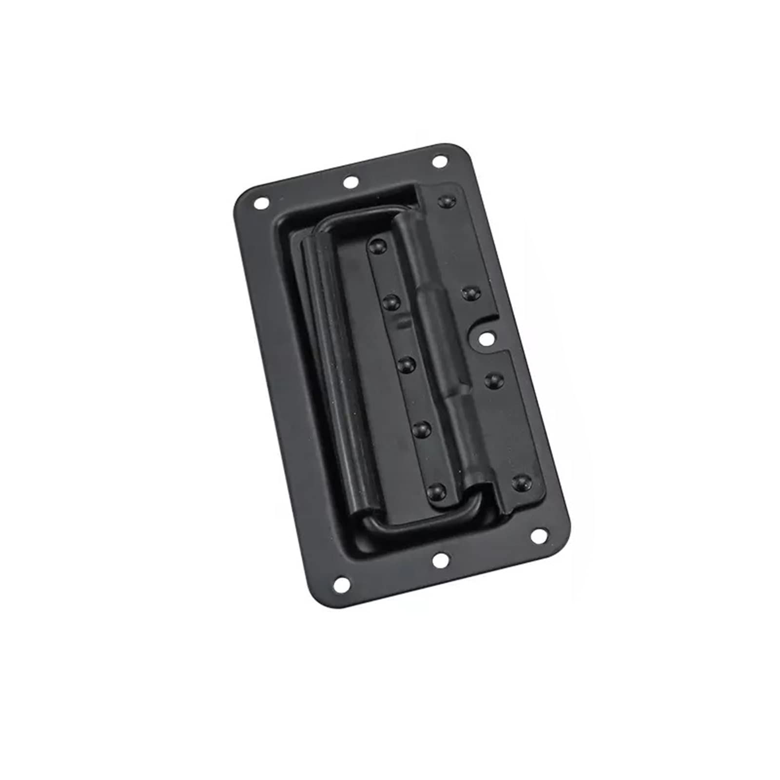 Poignée pliante à ressort intégrée en acier inoxydable zinc noir pour meuble