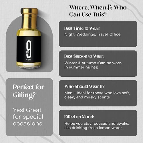 Image of 9 Pm Attar - Alcohol-Free Long Lasting Perfume Oil for Men & Women (6 Ml)