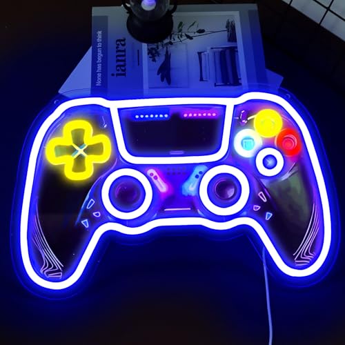 Image of Game Room Neon Sign,Game Neon Lights Wall Decor for Internet Cafe, Gaming Room, Man cave, Bedroom Gift Art for Boys Girls Fans Gamer-15.8 x 10 IN-USB Powered-Acrylic